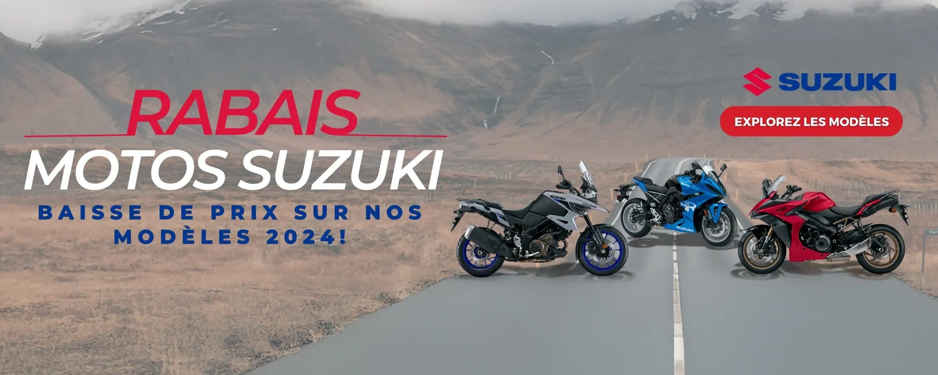 Rabais Motos Suzuki - Baisse de prix sur nos modèles 2024! alt