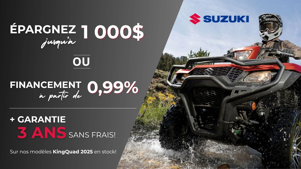 Le meilleur moment pour se procurer un Suzuki KingQuad! alt