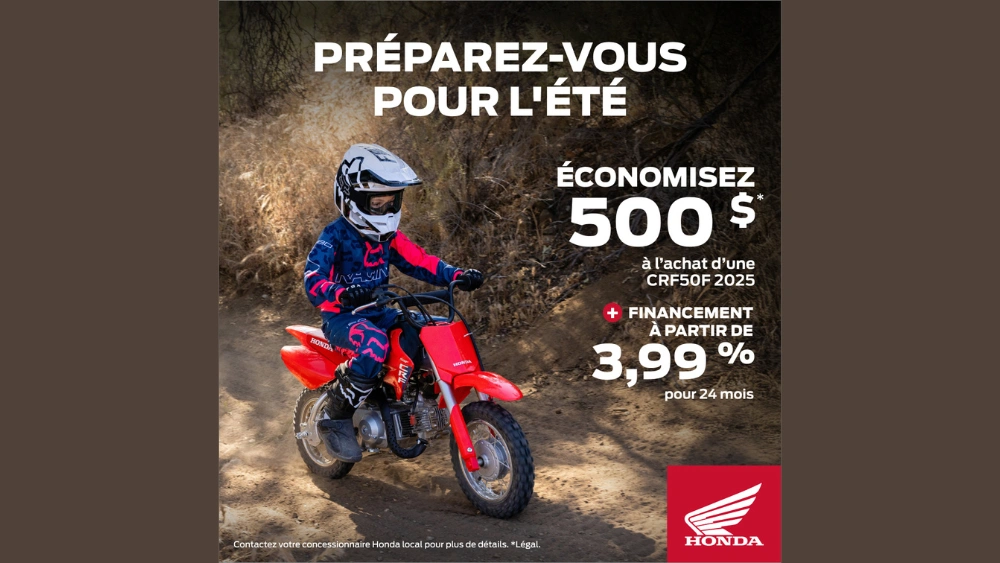 500 $ de rabais sur nos CRF50F 2025! alt