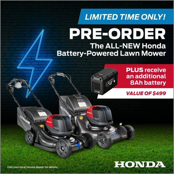 Pre-order a Honda Battery-Powered Lawn Mower alt