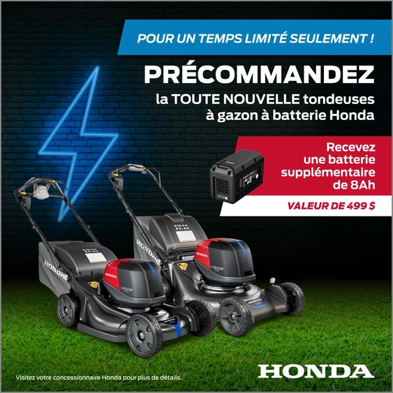 Précommandez une tondeuse Honda à Batterie alt