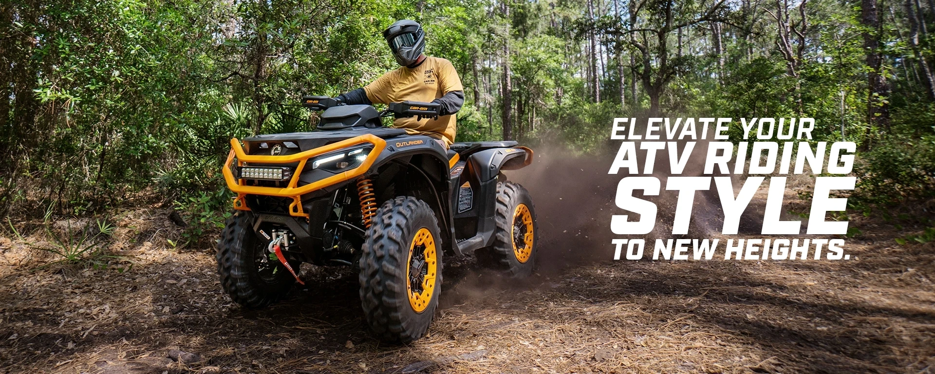 Elevate your ATV riding style to new heights. alt
