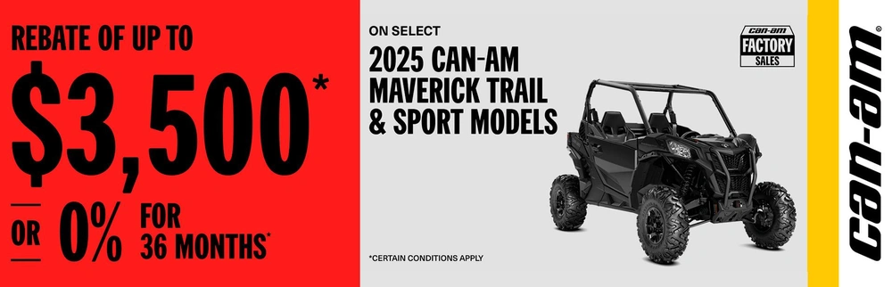2025 CAN-AM MAVERICK TRAIL & SPORT MODELS alt