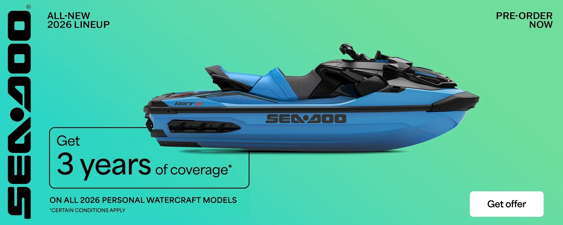 Get 3 Years of coverage on all 2026 Personal Watercraft Models alt