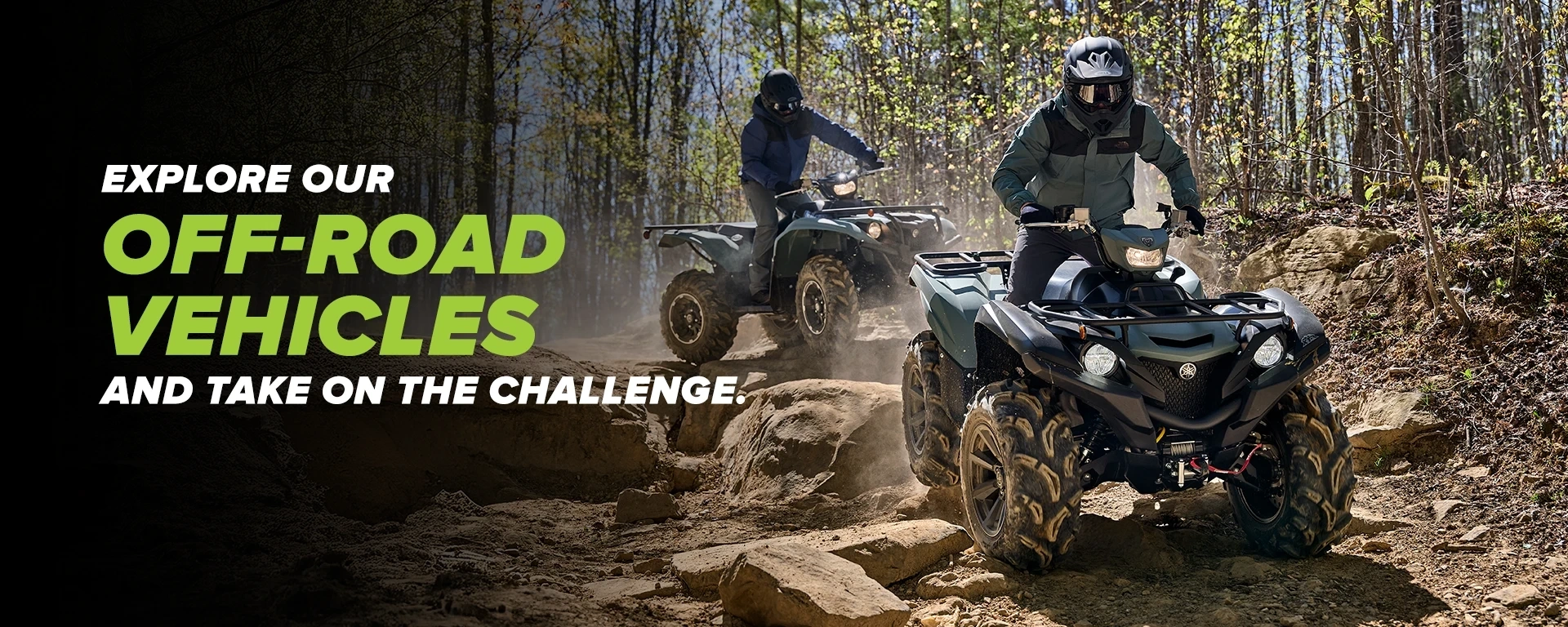 Explore our off-road vehicles and take on the challenge. alt