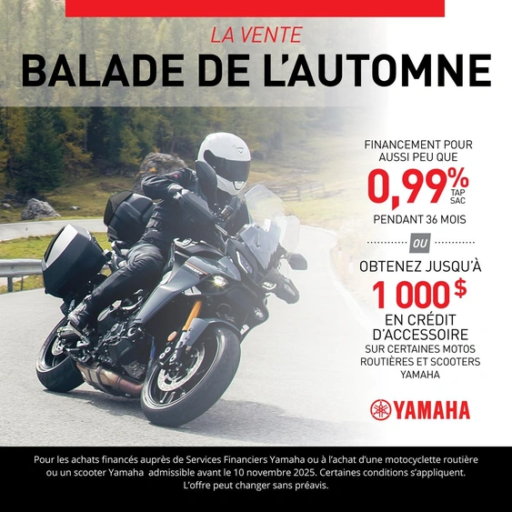 Offres spéciales sur les motos Yamaha – BALADE DE L'AUTOMNE alt