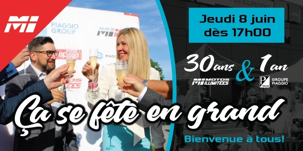 Soirée 30 ans Motos Illimitées & 1 an Groupe Piaggio alt