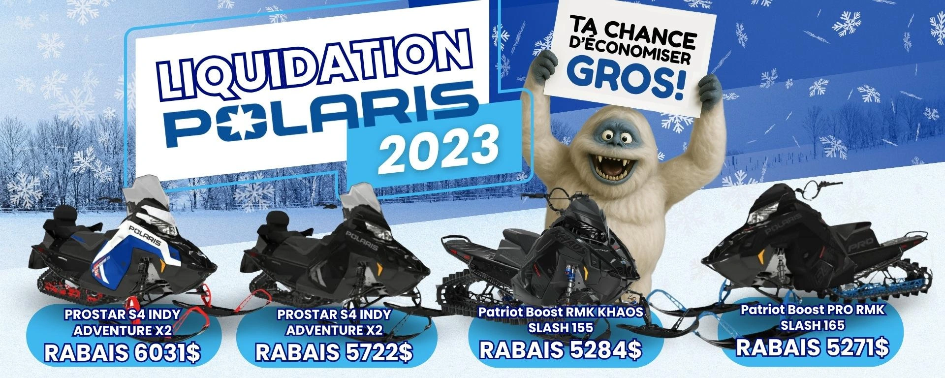 Liquidation motoneiges Polaris 2023 alt