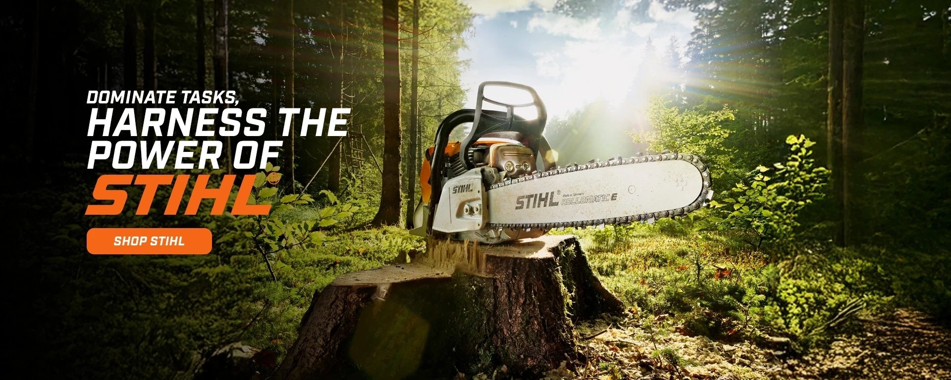 Dominate tasks, harness the power of STIHL! alt