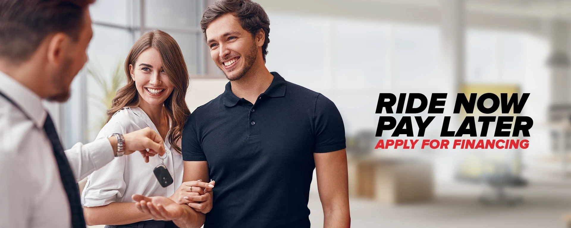 Ride now, pay later — Apply for financing alt