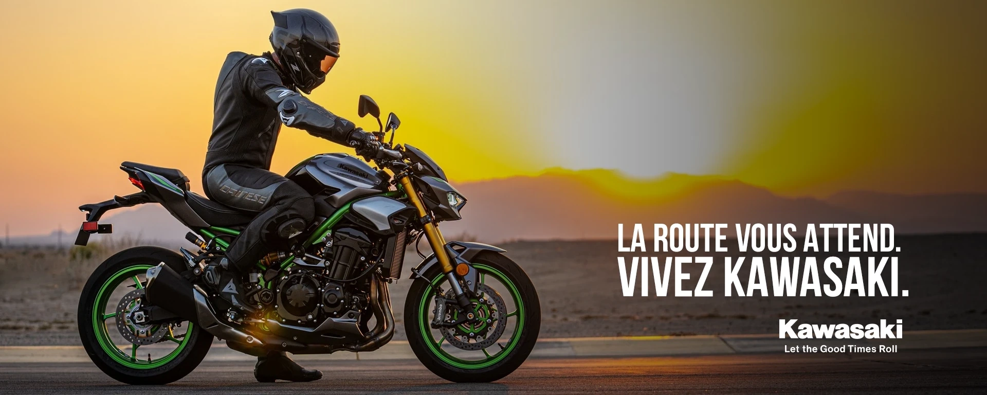 La route vous attend.Vivez Kawasaki. alt