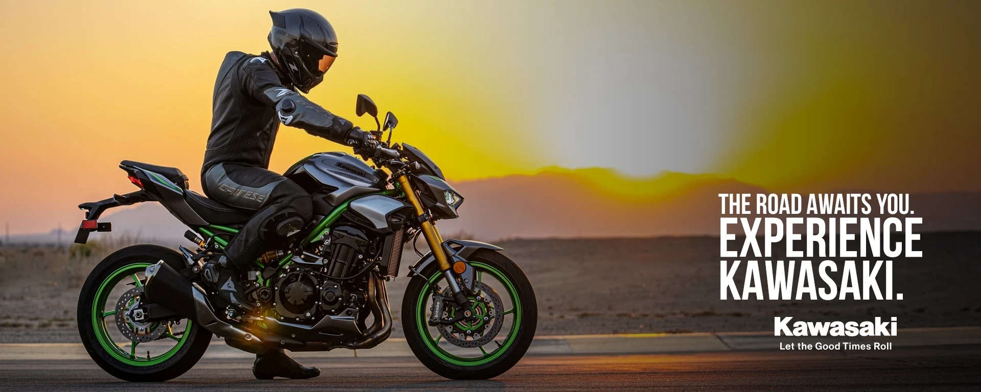 The road awaits you.Experience Kawasaki. alt