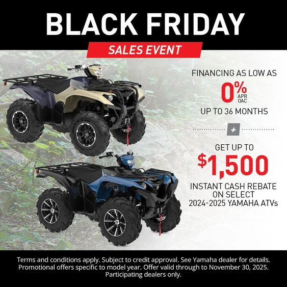 Black Friday Sales event on Yamaha ATVs alt