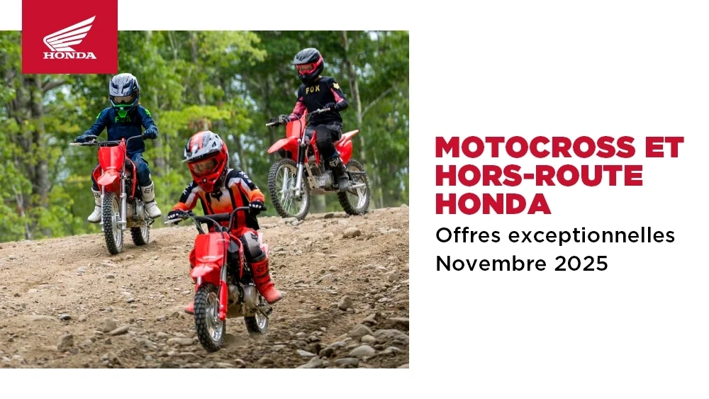 Prenez le sentier avec puissance – Offres Motos Hors-Route Honda Novembre 2025 alt