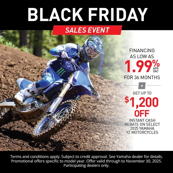 Black Friday Sales event on Yamaha Off Road Motorcycle alt