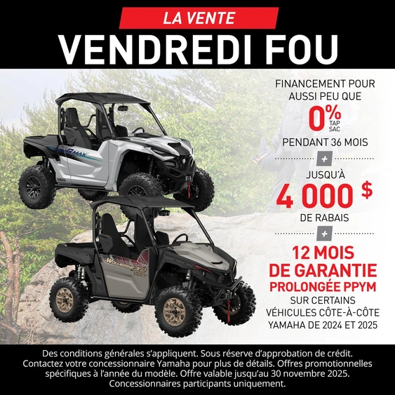 La vente Vendredi fou sur les Côtes-à-Côtes Yamaha alt