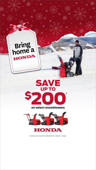 Bring home a Honda - Snowblowers alt