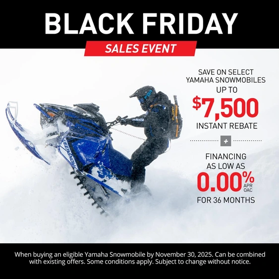 Black Friday Sales event on Yamaha Snowmobiles alt