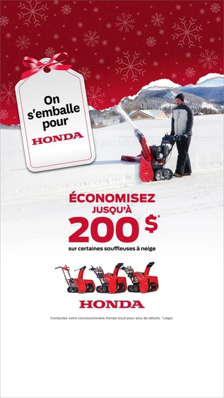 On s'emballe pour Honda - Souffleuses alt