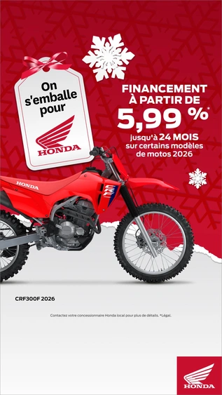 On s'emballe pour Honda - Motocross alt
