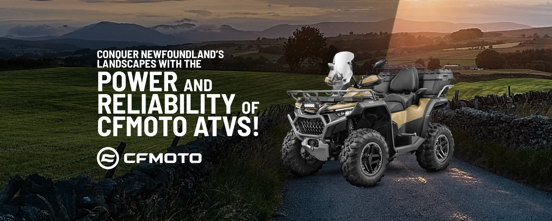 Conquer Newfoundland’s landscapes with the power and reliability of CFMOTO ATVs! alt