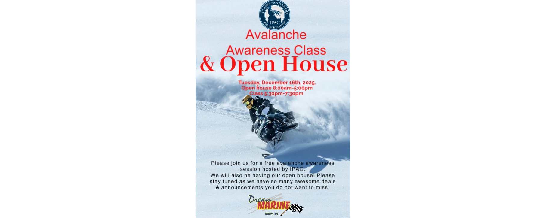 OPEN HOUSE & AVALANCHE AWARENESS CLASS alt