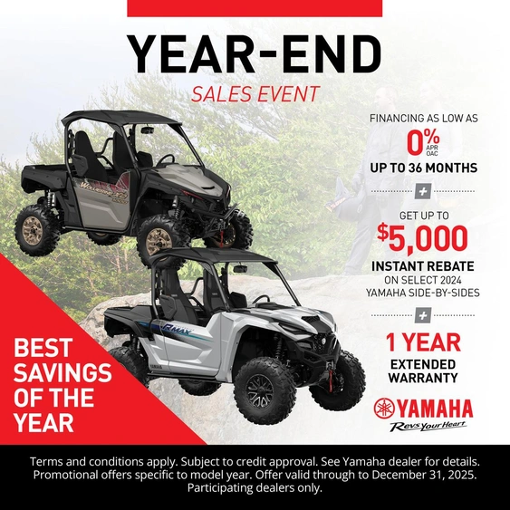 Year-End Sales event on Yamaha UTVs alt