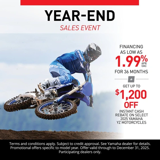 Year-End Sales event on Yamaha Off Road Motorcycle alt