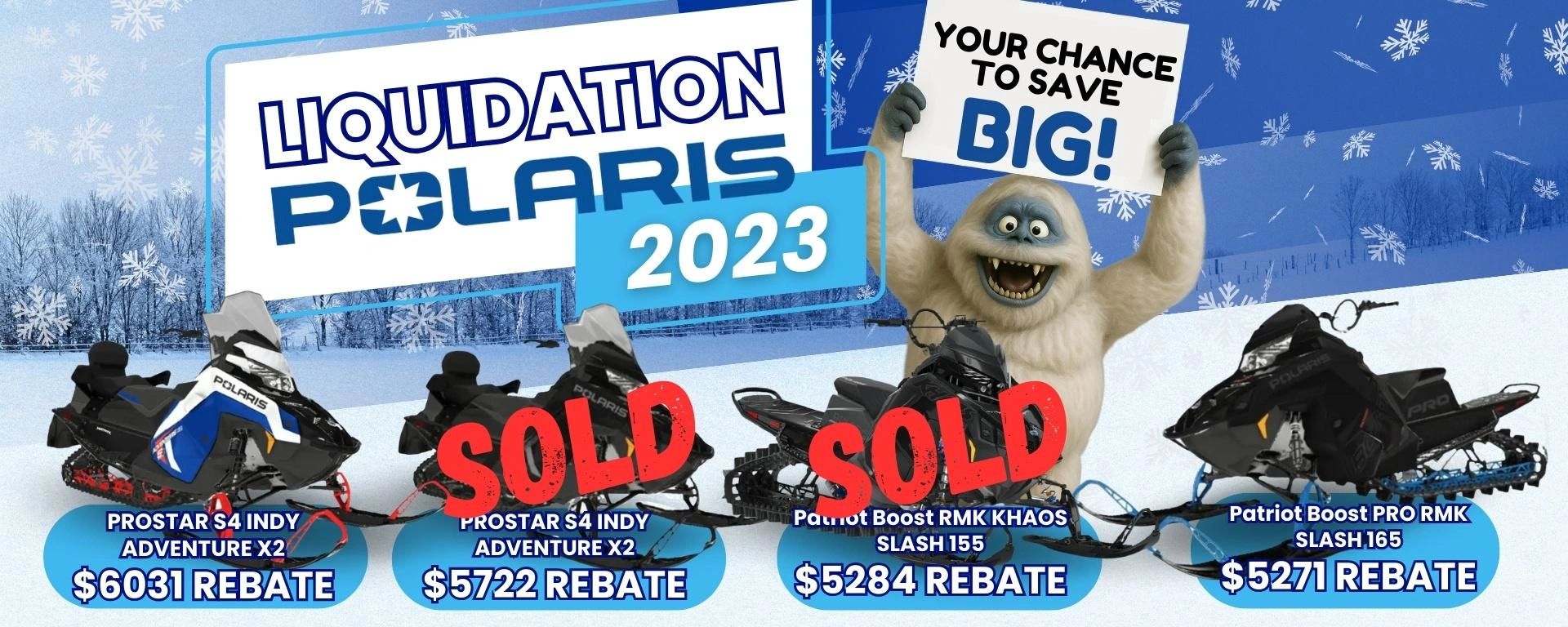 2023 Polaris Snowmobile Liquidation alt