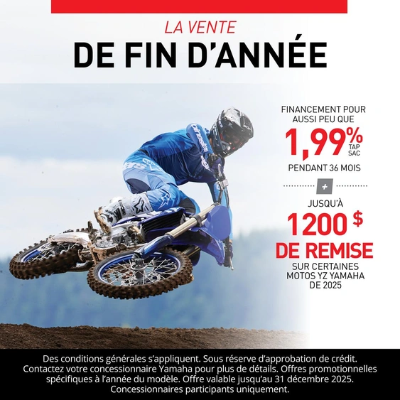 La vente de fin d'Année sur les Motocross Yamaha alt