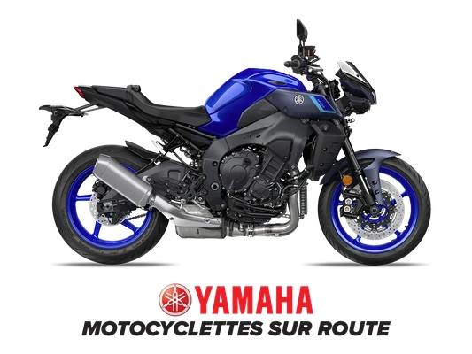 Motocyclette Yamaha sur route alt
