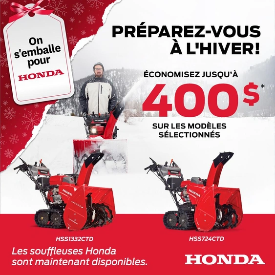 On s'emballe pour Honda - Souffleuses alt