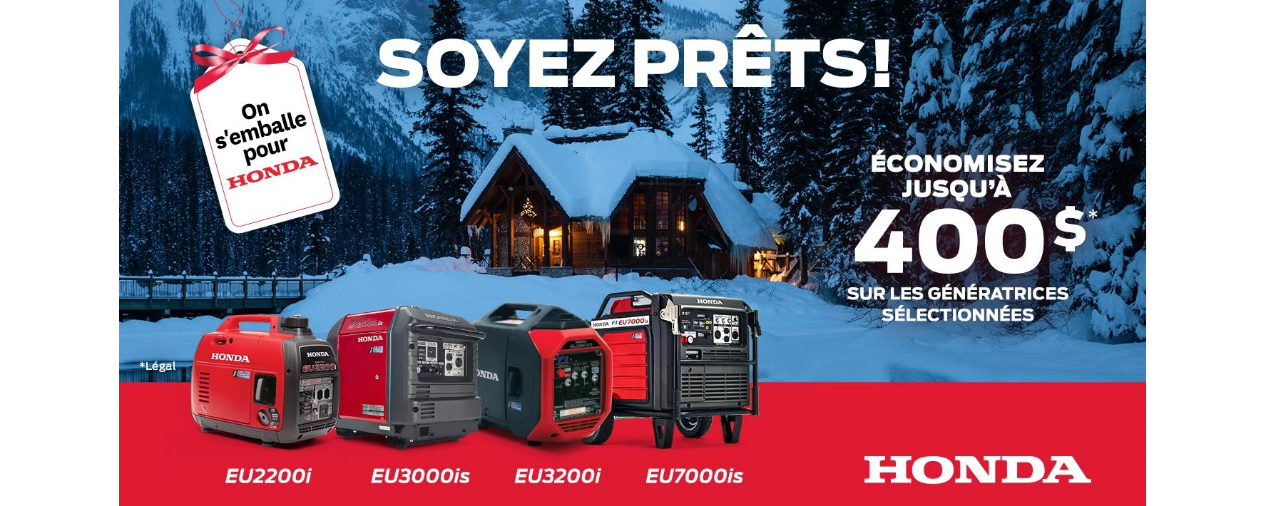 Génératrices Honda en rabais RM Motosport Victoriaville alt
