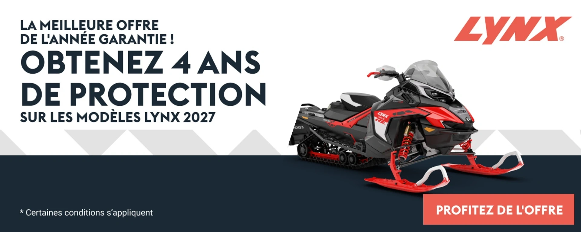 Obtenez 4 ans de protection sur les modèles Lynx 2027 alt