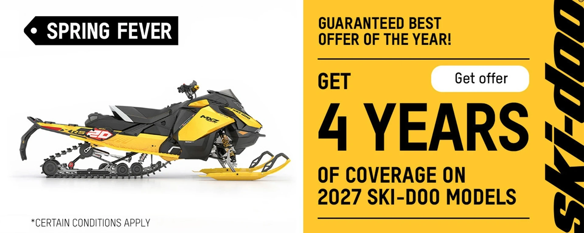 Get 4 years of coverage on 2027 Ski-Doo models alt