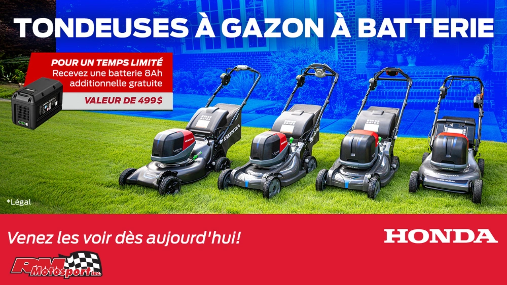 Promotion tondeuse électrique Honda | Batterie gratuite alt