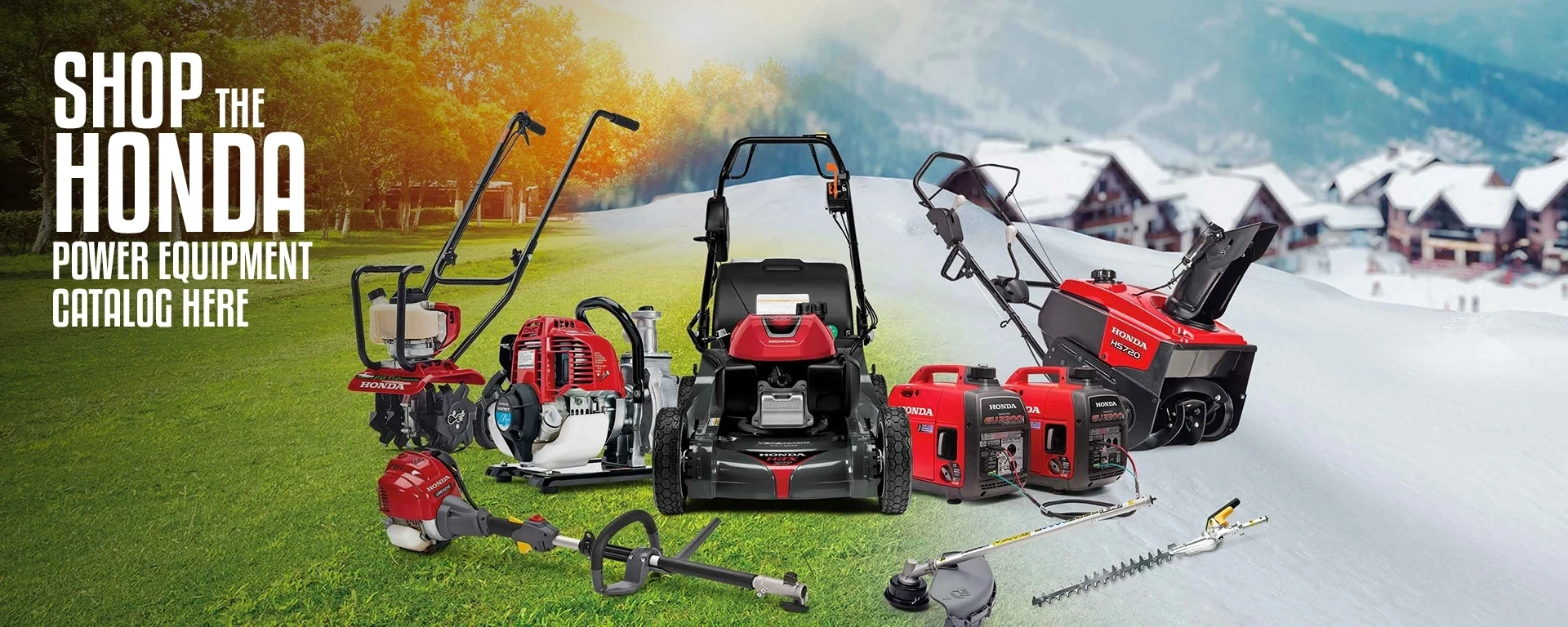 Shop the Honda power equipment catalog here alt