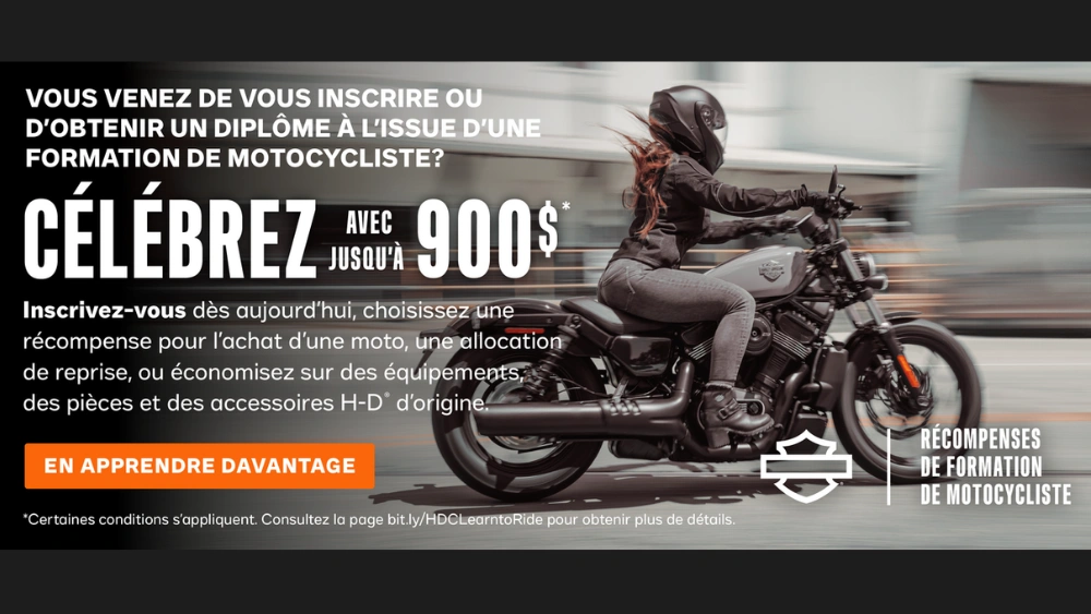 Nouveau dans le monde de la moto? Économisez chez Léo Harley-Davidson alt