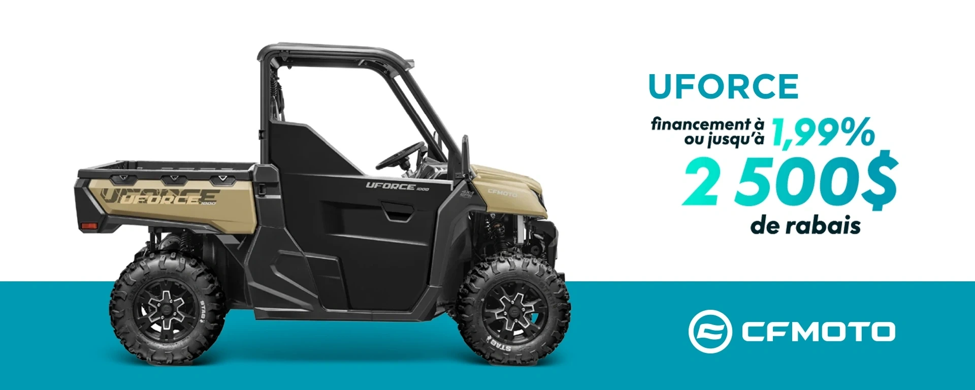 CFMOTO - UFORCE - Financement à 1,99% ou Jusqu'à 2 500 $ de rabais alt