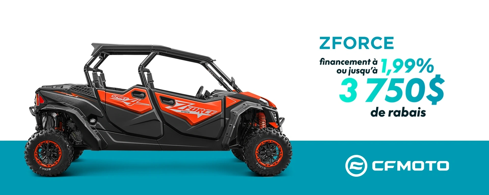 CFMOTO - ZFORCE - Financement à 1,99% ou Jusqu'à 3 750 $ de rabais alt