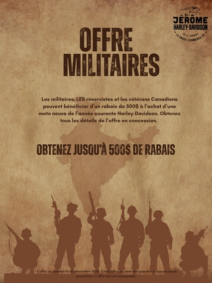 Offre pour militaires, réservistes et vétérans! alt