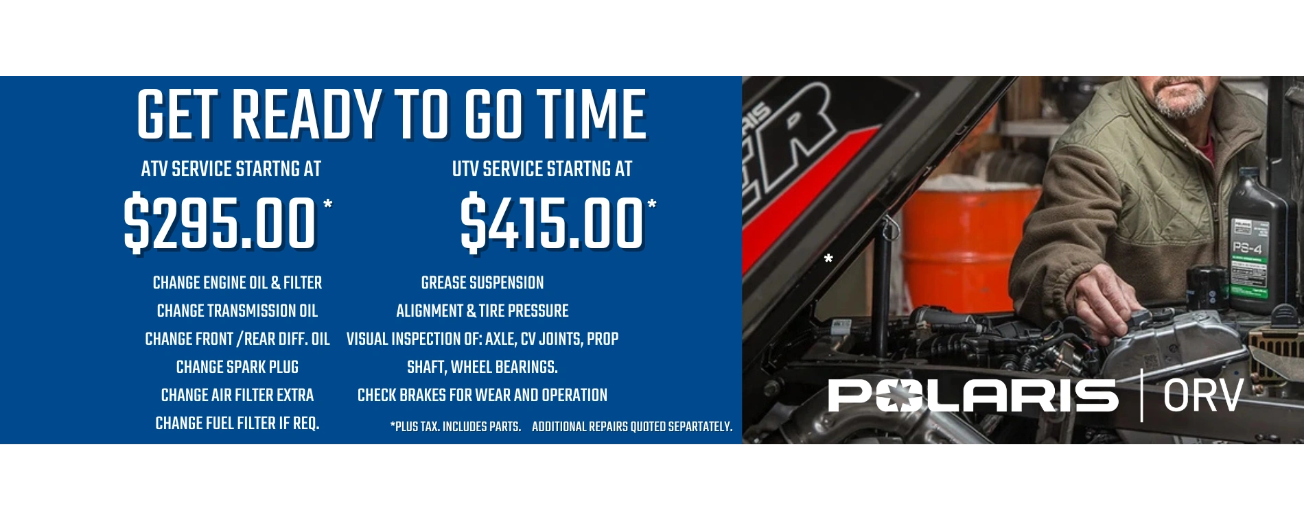GET READY TO GO TIME WITH ORV SERVICE alt
