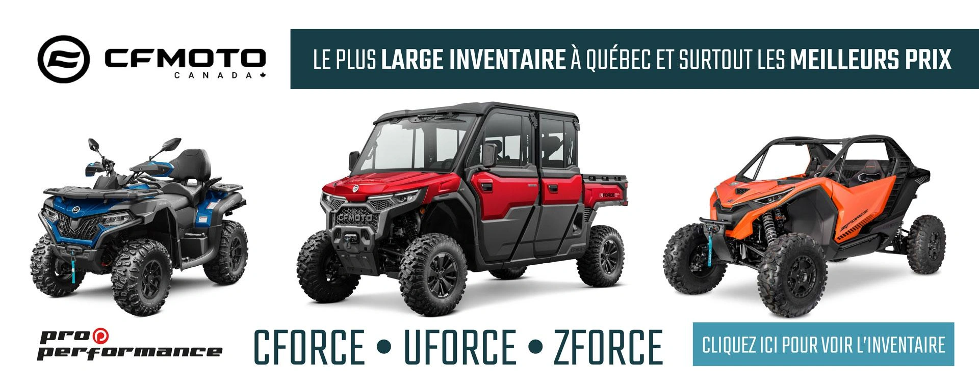 VTT et côte à côte CFMOTO alt