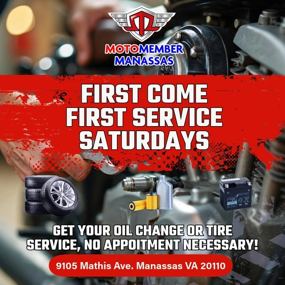 🚨First Come, First Served Saturdays at MotoMember Manassas🚨 alt