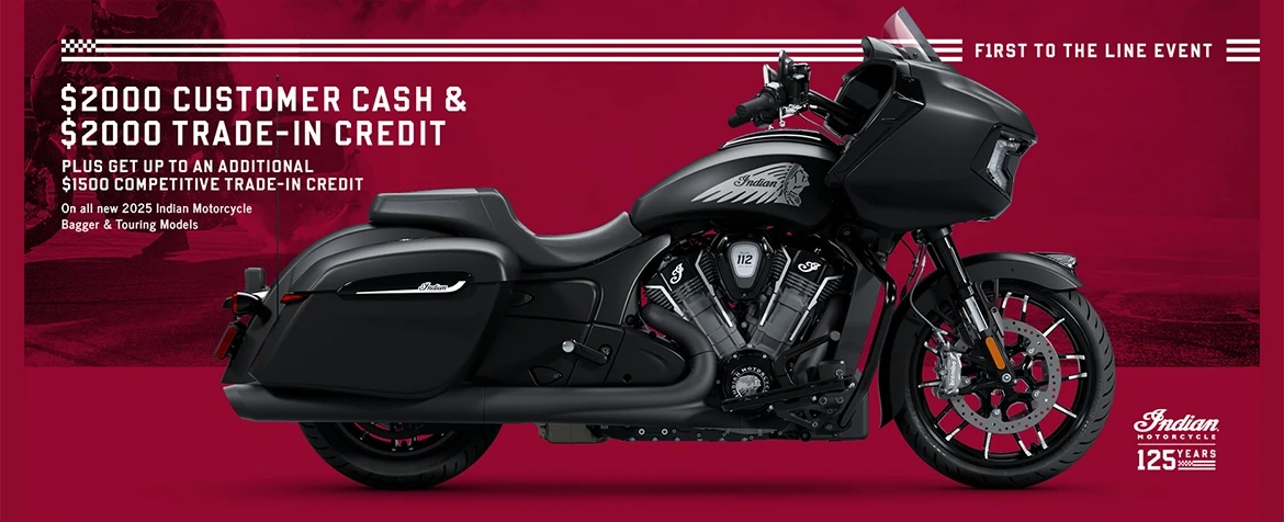 Promotion: Get up to $2000 Customer Cash on select 2025 Bagger  & Touring Models