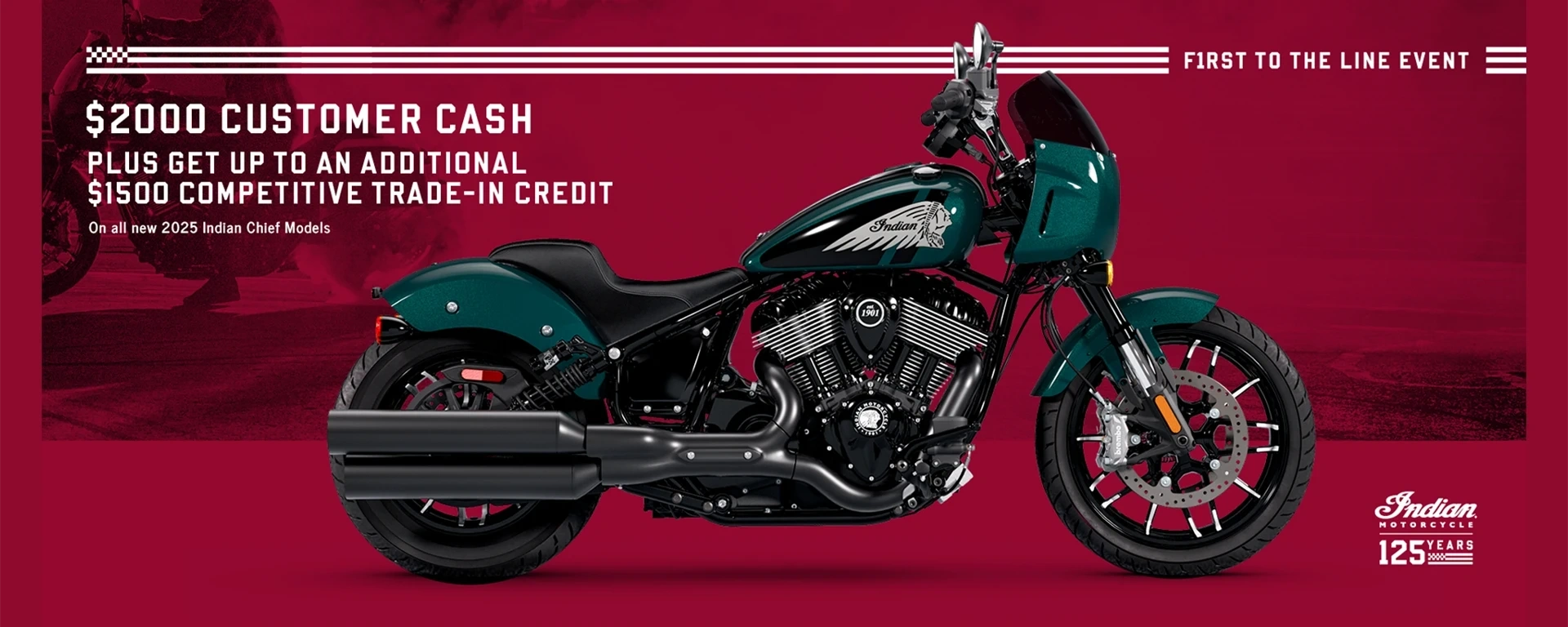 Promotion: Get up to $2000 Customer Cash on select 2025 Chief Models alt