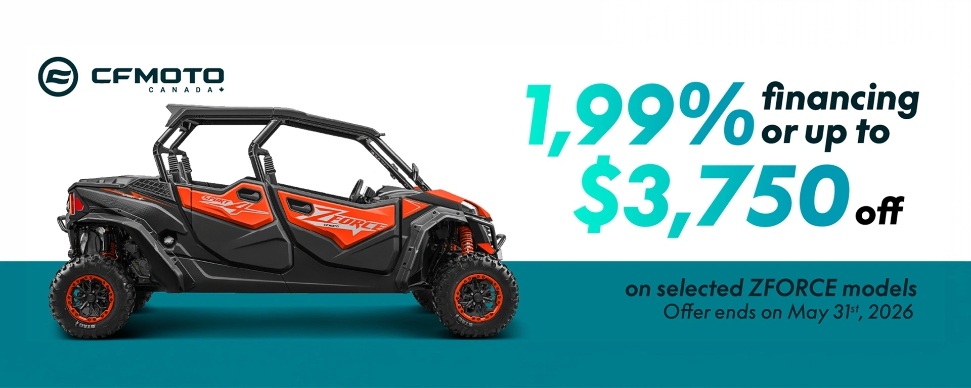 CFMOTO - ZFORCE - 1,99% Financing or Up to $3,750 OFF alt