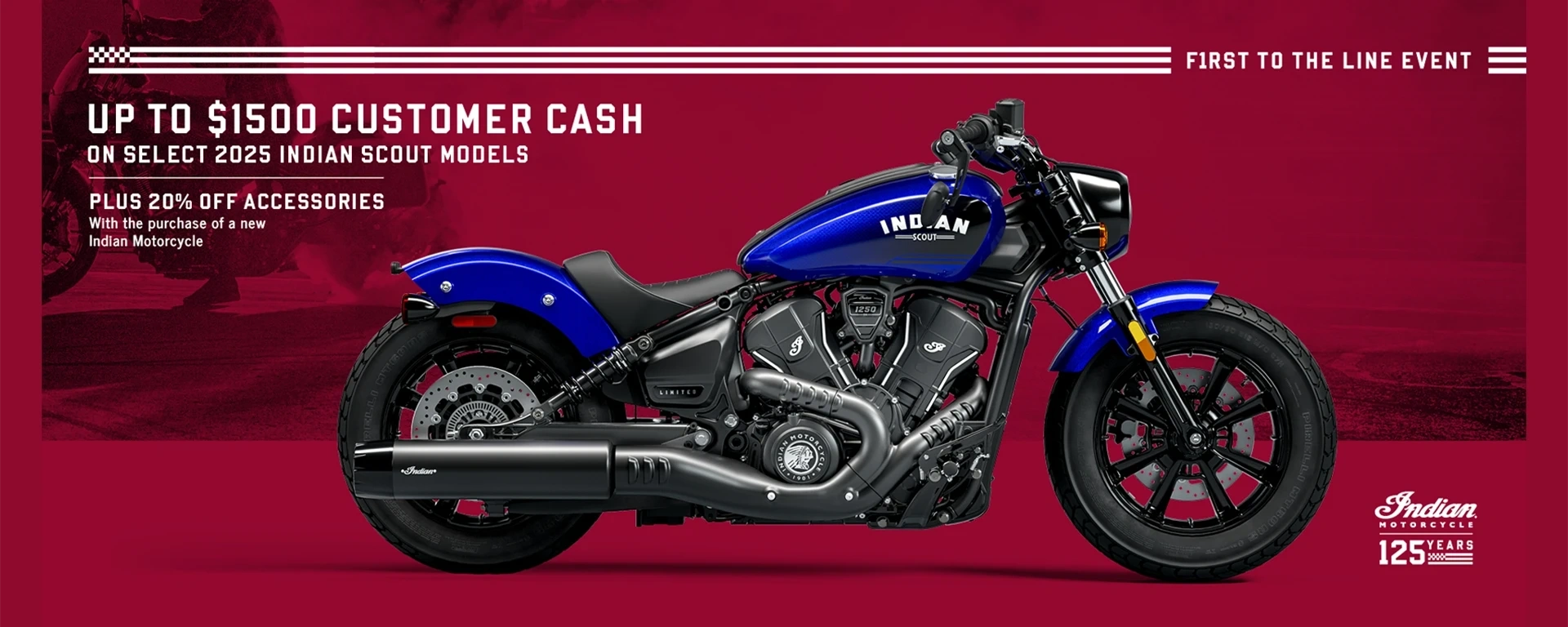 Promotion: Get up to $1500 Customer Cash on select 2025 Scout Models alt