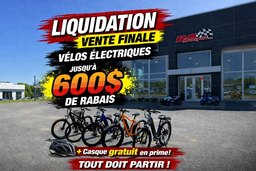 Vente de vélos électriques | RM Motosport Victoriaville – Liquidation printemps alt