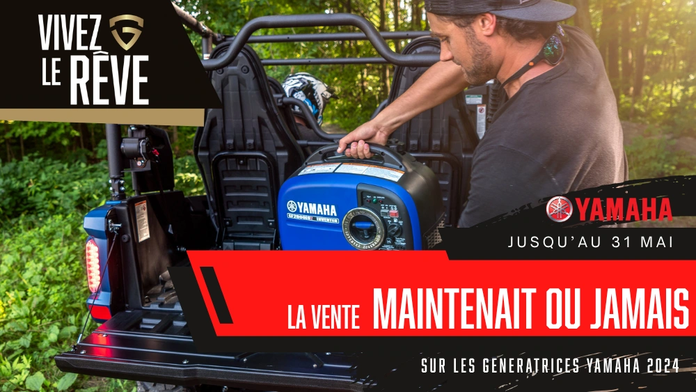 La vente MAINTENENT OU JAMAIS - Génératrices Yamaha alt
